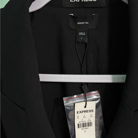Express Black Blazer Tailored Fit Notched Lapels - Picture 2 of 4